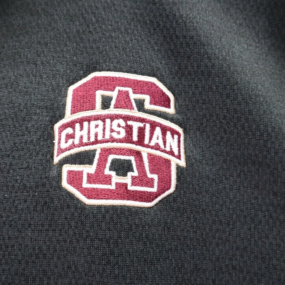 Adidas 1/4 Zip Pullover Jacket Mens Small‎ Mock Neck Gray San Antonio Christian